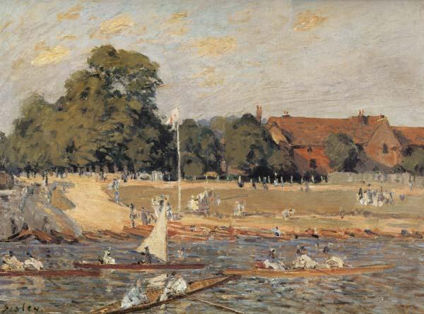 Alfred Sisley Regatta at Hampton Court oil painting image